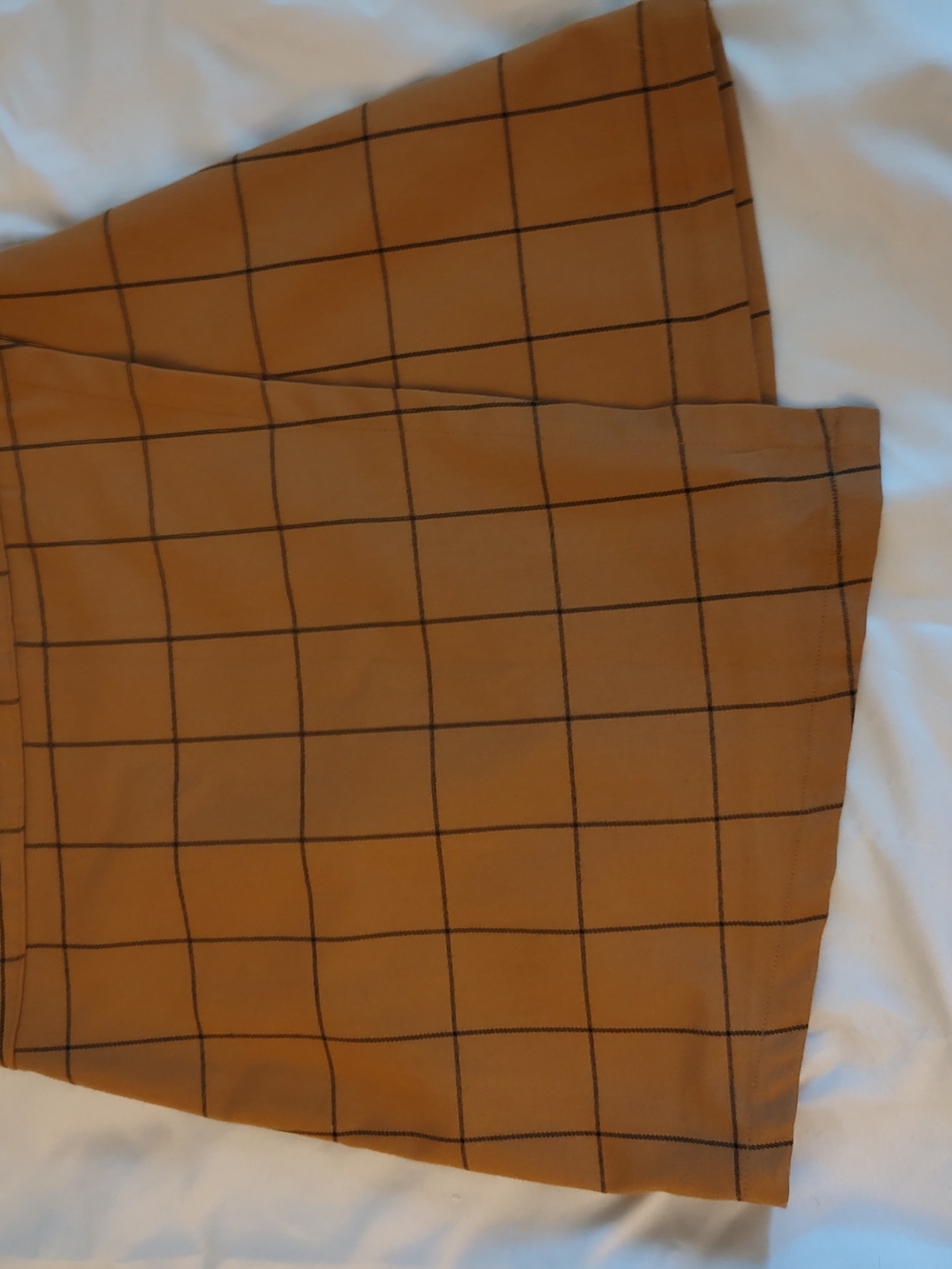 Forever 21 Camel Mini Skirt with Black Grid